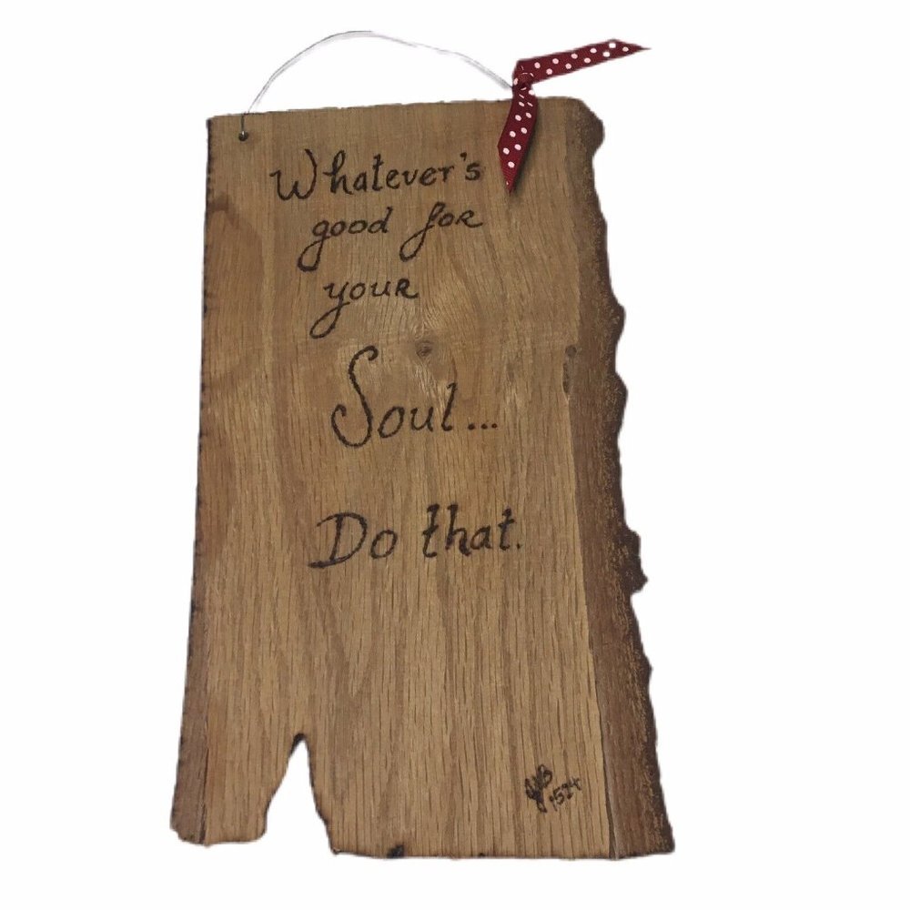 Wood Wall Hanging Homemade Rustic Carving Inspirational Country Cottage